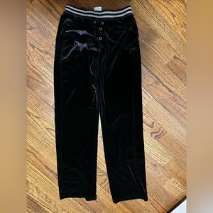 Black velvet pant